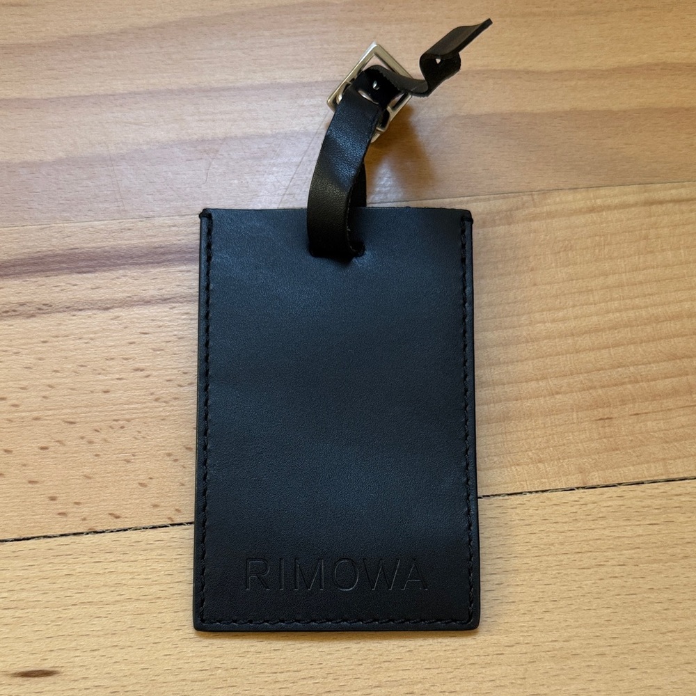 RIMOWA Black Leather Luggage Tag